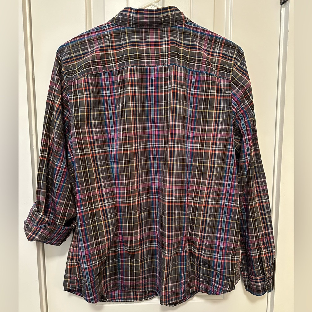 Talbots Size 16p Checkered Button Down Shirt - image 5